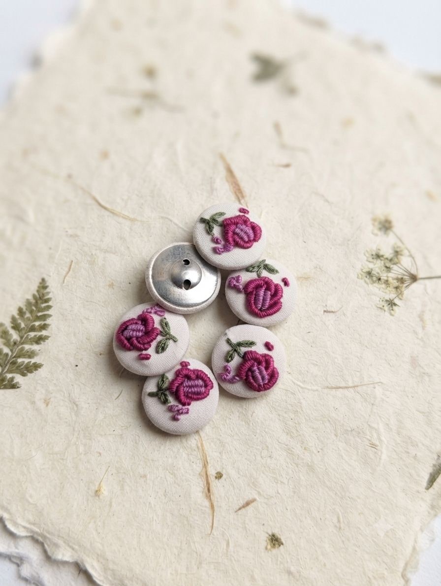 Berry Rose Buttons