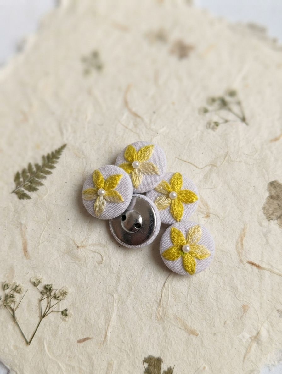 Mimosa Yellow Buttons