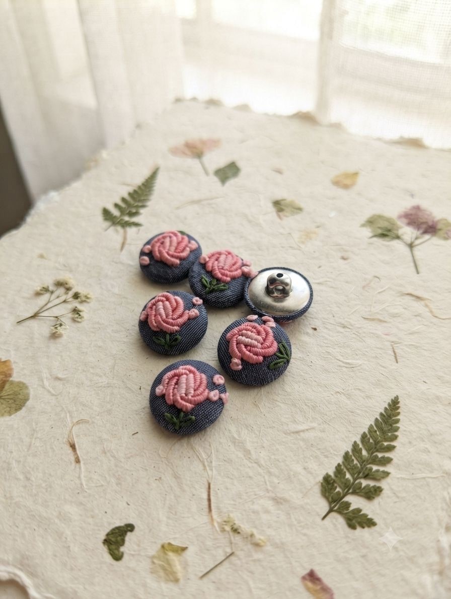 Midnight Rose Buttons