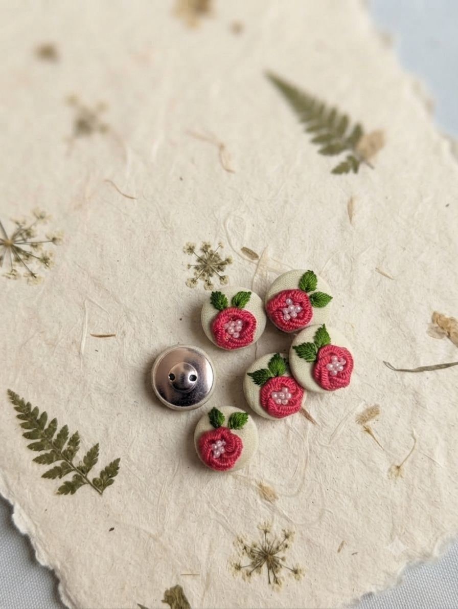 Blush Rose Buttons