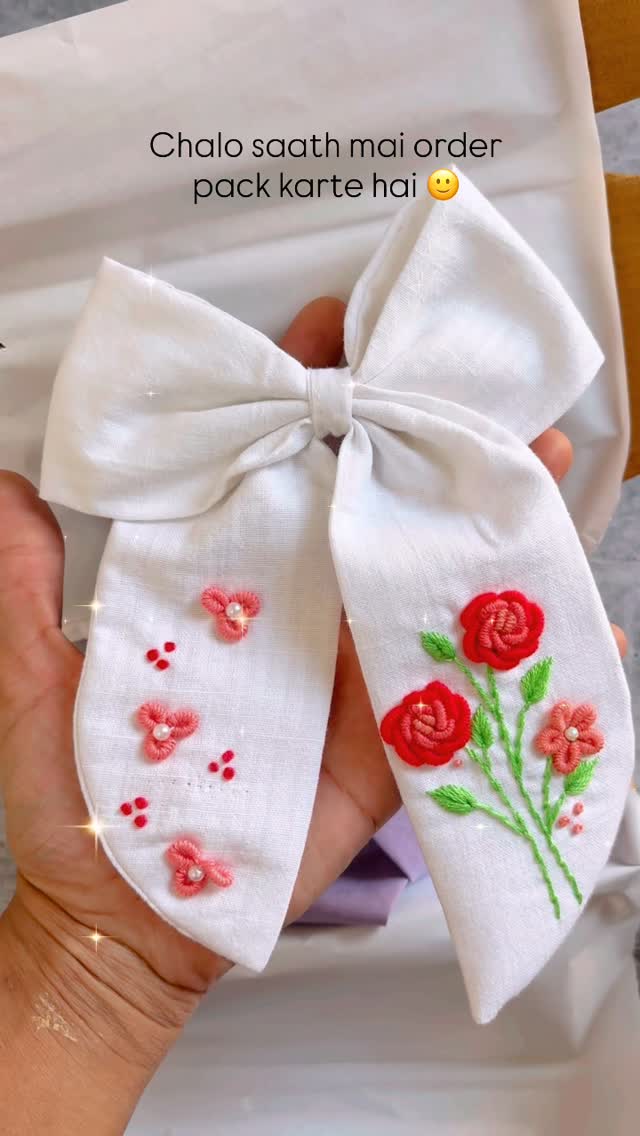 Rose Bow Hair Scarf